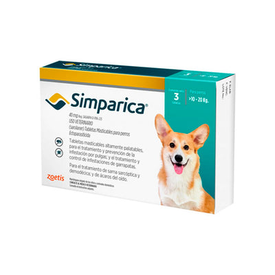 Simparica de 10 a 20 Kg